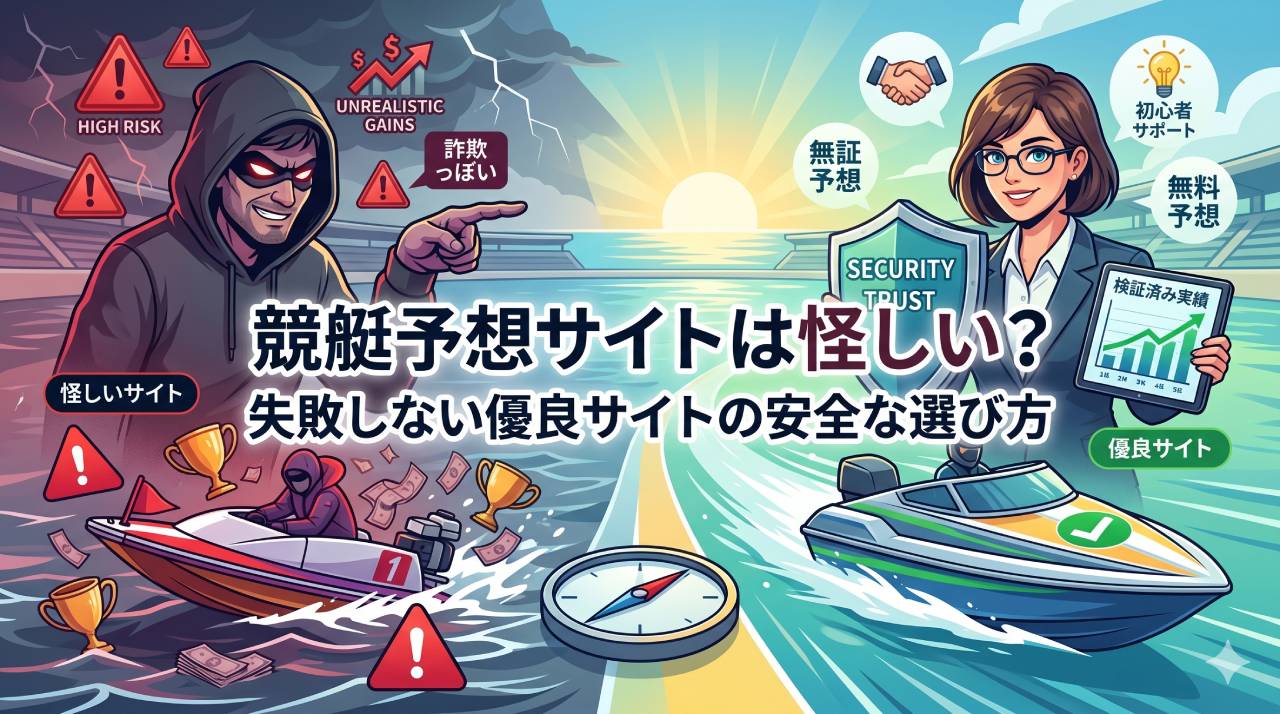 競艇予想サイトは怪しい？失敗しない優良サイトの安全な選び方を解説
